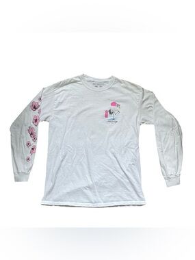 Riot Society Tshirt Flamingo Cherry Blossom Tokyo Adult M Long Sleeve Crew Neck
